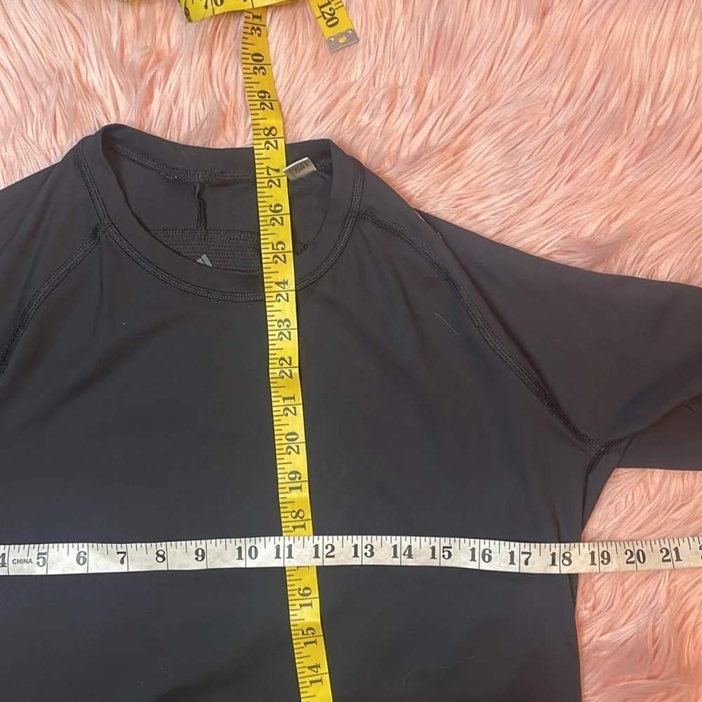 Adidas Men Black Short‎ Sleeve AlphaSkin Shirt Size Large